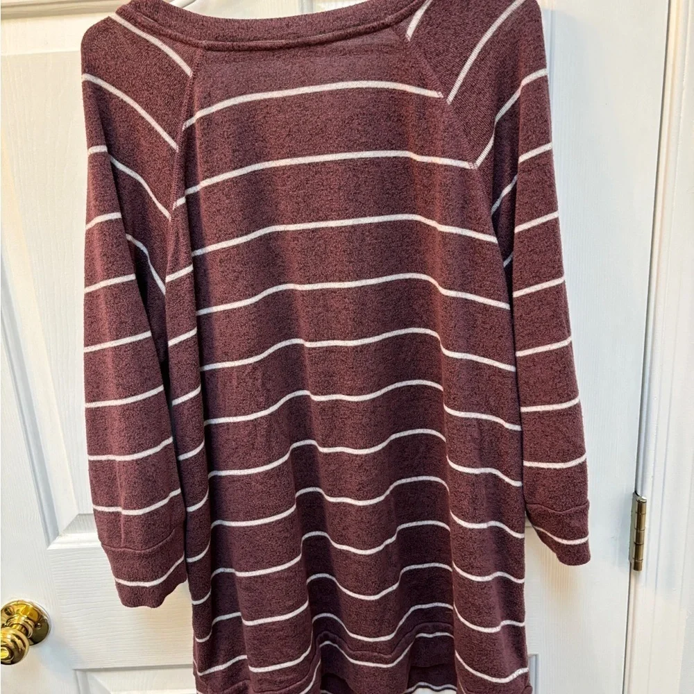 Burgundy Nautical Boat Neck Sweater - Picture 3 of 5